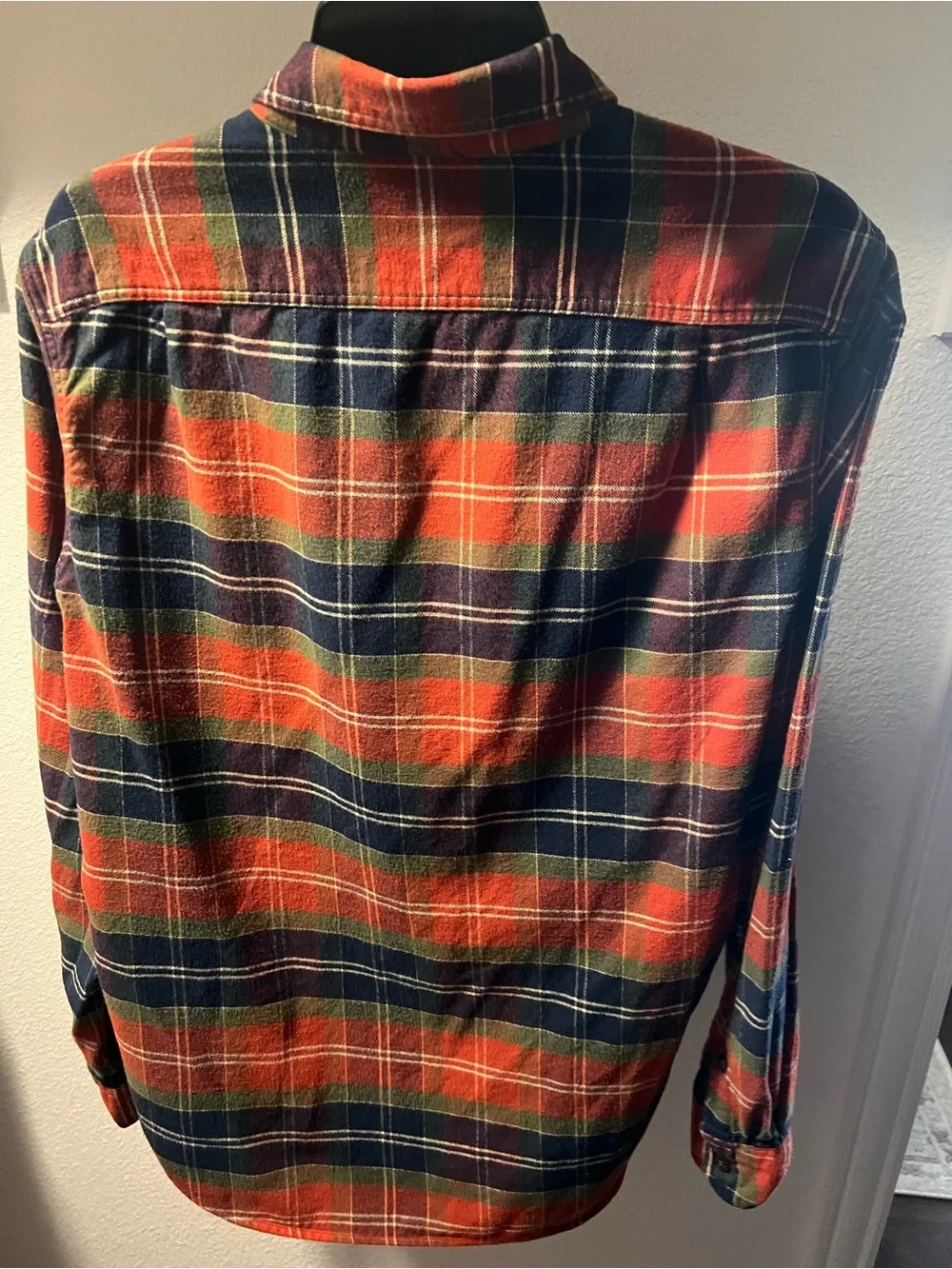 J. Crew Red and Navy Plaid Button-Down Shirt